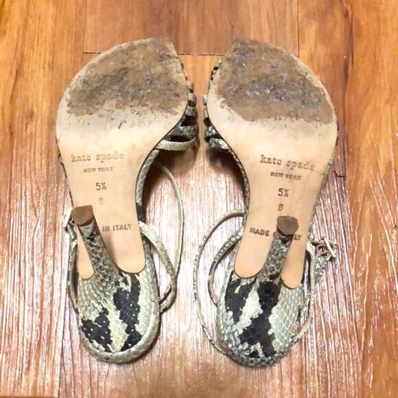 Kate Spade 2005 Sparkle Snakeskin Heels Size 5.5 - Picture 4 of 14